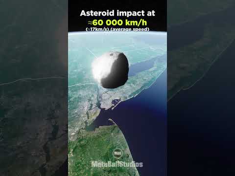 Asteroid impact event! (60 000 km/h) 🤯☄️😱