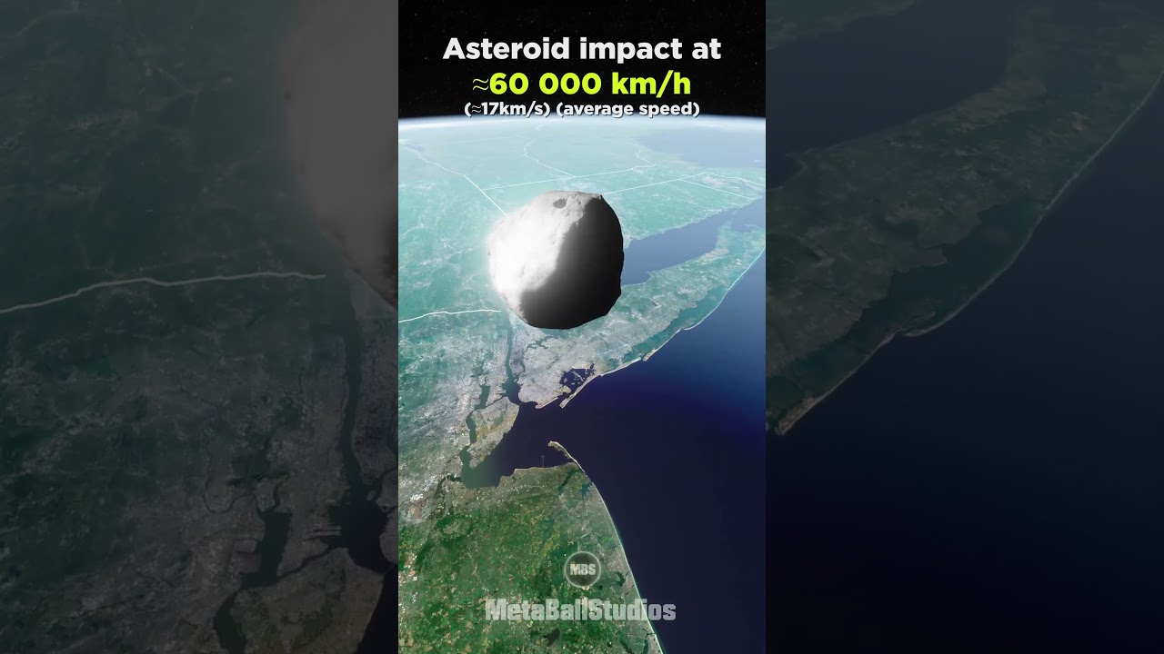 Asteroid impact event! (60 000 km/h) 🤯☄️😱