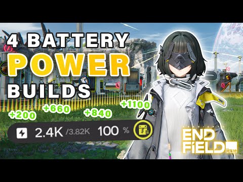 4 Power Battery Builds from 200 to 1100 Power Each | Blueprints Included ► Arknights Endfield