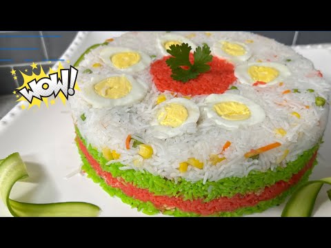 chicken rainbow rice recipe | coloured rice recipe | rainbow rice recipe
