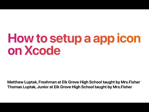 How to setup a app icon on Xcode