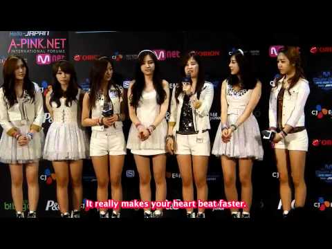 [APINKSUBS] 120426 Mnet M!Countdown Hello Japan A Pink Interview