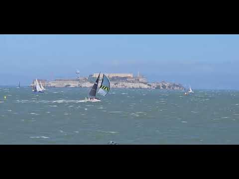 Phat Jack Express 37 Rolex Big Boat Series 2024 finish line Spinnaker takedown