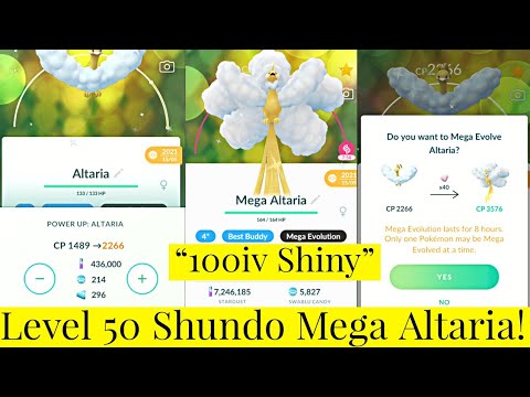 Maxing Up 😍 100Iv ✨ Shiny ✨ Altaria To Level 50 For Mega Altaria In Pokemon Go | Shundo Mega Pokemon