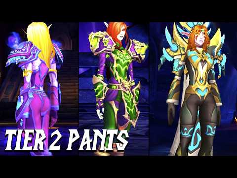 New TIER 2 PANTS Armor Sets Versions VS Robes Comparison - WoW The War Within