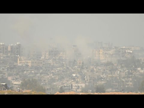 Smoke over northern Gaza, seen from Israel | AFP