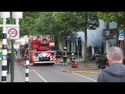 01-06-19 Prio 1 Gebouwbrand winkel (grote brand) - Vredebest (Gouda) - Tijd 07.17