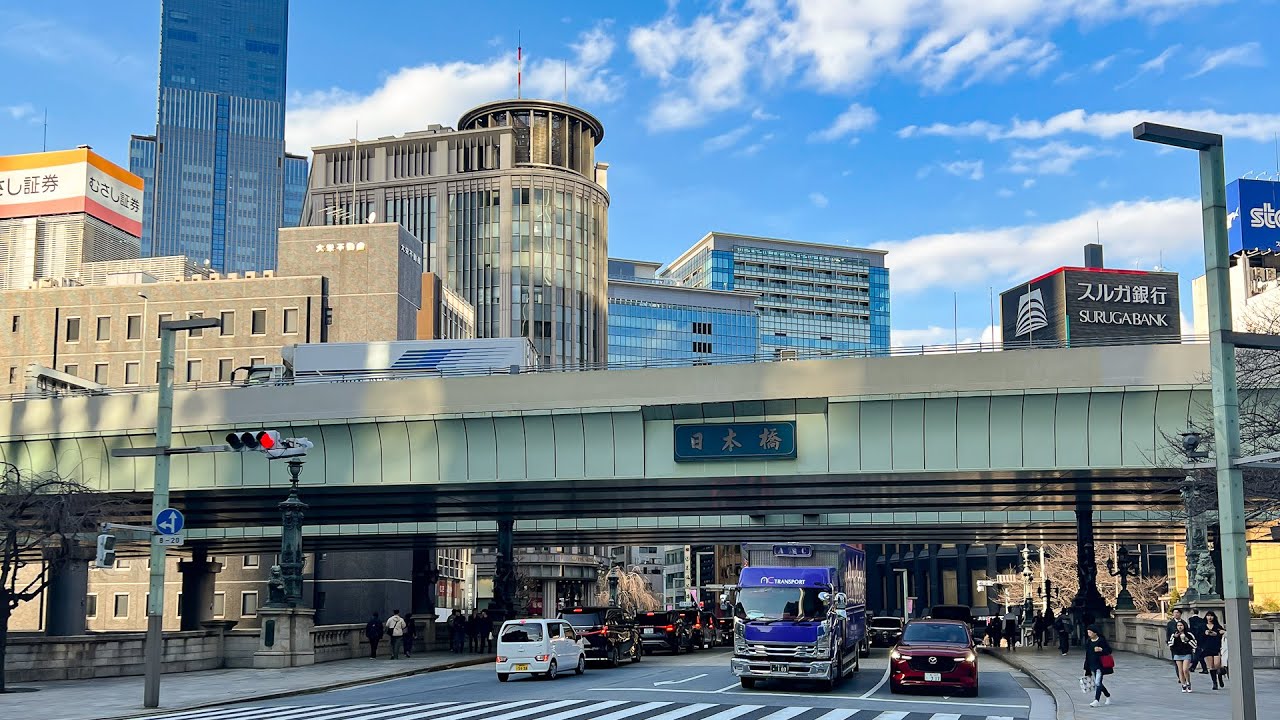Japan Walking: Kanda to Nihonbashi | Tokyo Walk (1 Hour)