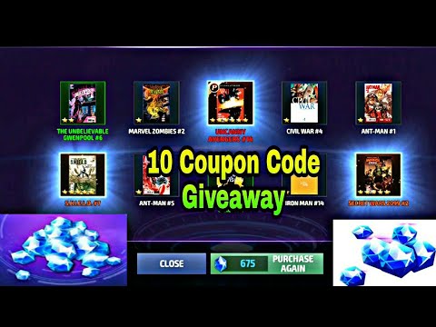 10 coupon giveaway| 11k crystal gambling for premium card - marvel future fight