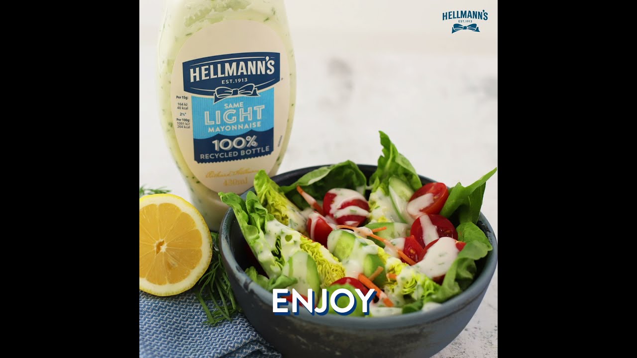 Leftover mayo in the bottle? Turn it into Hellmann's Vinaigrette - YouTube