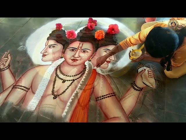 Portrait rangoli design of deities by rajashri junnarkar