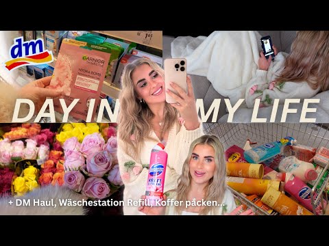 DAY IN MY LIFE | XXL DM Haul *Beauty & Putzmittel*, Koffer packen & Wäschestation Refill 🧺🫧