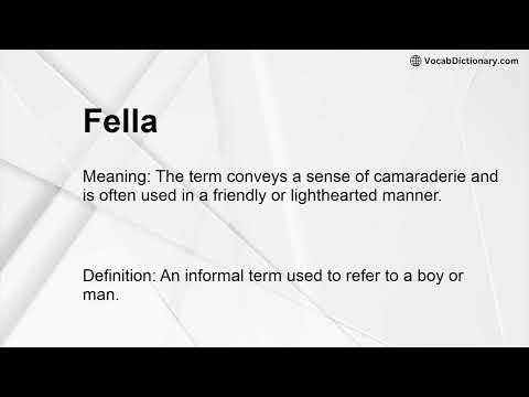 Fella Meaning