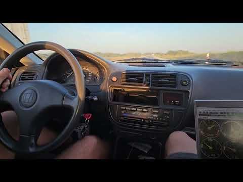 Honda b16 turbo. WOT shiftcut test