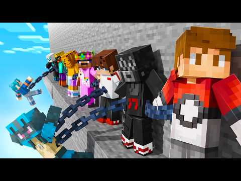 9 Youtubeurs finissent Minecraft ENCHAINÉS..