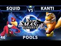 SSS 46 Squid Falco Vs Kanti Fox SSBM Pools Smash Melee