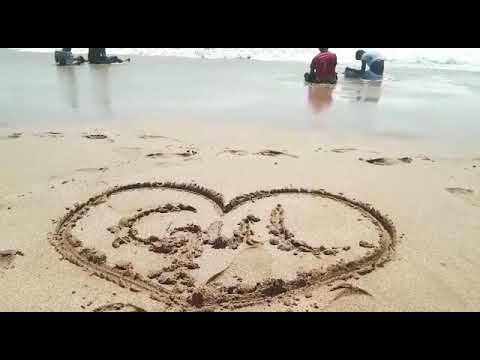 Gul name whatsapp status calligraphy on beach 2019
