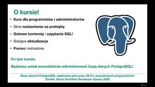 Praktyczna Administracja PostgreSQL - learn Database Design &amp; Development