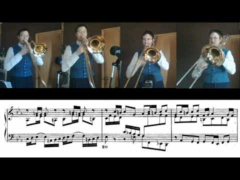 J.S. Bach: Fugue no. 2 in C minor (BWV 847) for trombone quartet