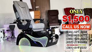 Pedicure Chairs New Wave Black 2025 | Spa Nail Equipment LLC
