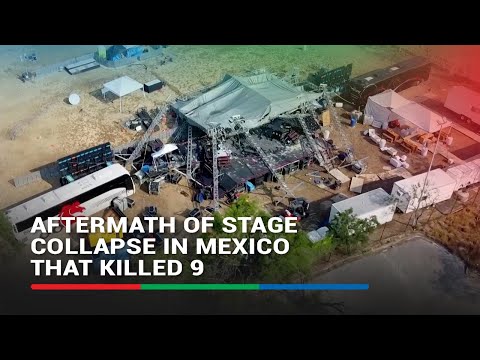 Aftermath of stage collapse in Mexico that killed 9