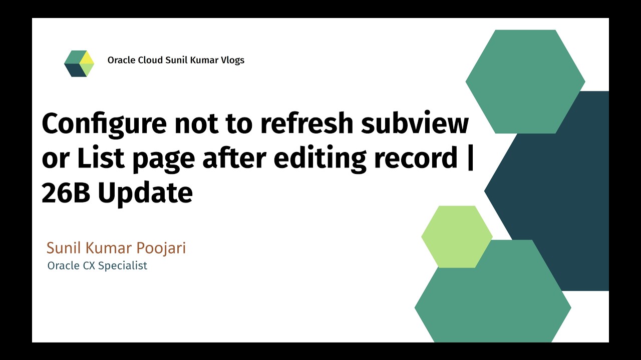 Configure not to refresh subview or List page after editing record | 26B Update