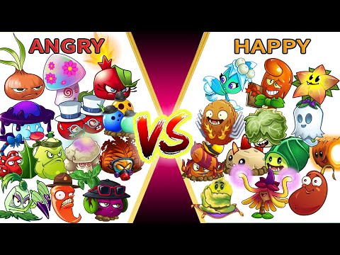 PvZ 2 Gameplay | Team ANGRY Vs Team HAPPY - Which Plant's Best  - Plants vs Plant (Part 2)