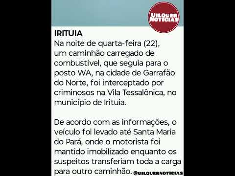 Caminhão de combustível é interceptado em Irituia e tem carga roubada a caminho de Garrafão do Norte