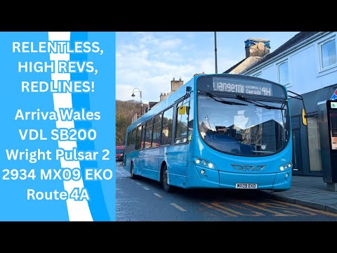 HIGH REVS, REDLINE, RELENTLESS! Arriva Wales/Cymru VDL SB200 Wright Pulsar 2 2934 MX09 EKO Route 4A