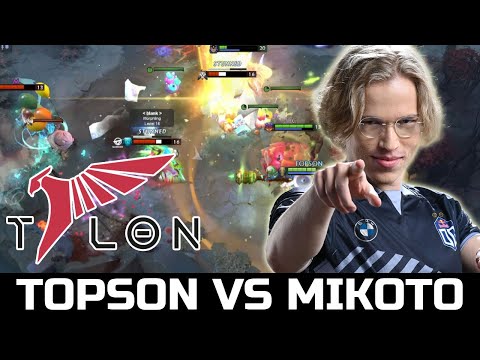 TOPSON VS MIKOTO MIDLANE BATTLE - EARTH SPIRIT VS PUCK DOTA 2