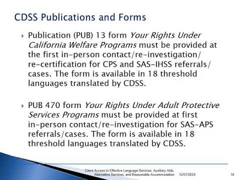 Client Access to Effective Language Services Auxiliary...