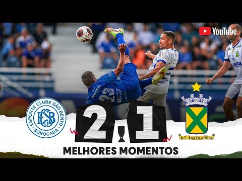 Gols e lances de São Bento x Santo André