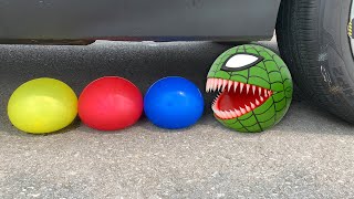 Experiment Car vs Watermelon Pacman vs Watter balloons | Crushing Crunchy & Soft Things by Car