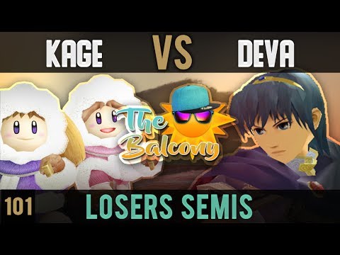 Melee @ the Balcony 101 - Losers Semis ft. Devastation (Marth) VS BCB|Kage (Icies)