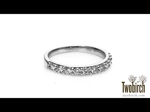 0.5 Carat 10 Stone Delicate Prong Set Wedding Band - TwoBirch - TB-WR-0028-WG-H