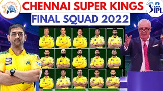 IPL 2022 | Chennai Super Kings Final Squad So Far | CSK Players List 2022 | CSK Team 2022