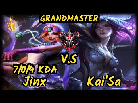 SPY Kobbe (JINX) vs KAI'SA - 7/0/4 KDA BOTTOM ADC GAMEPLAY - EUW Ranked GRANDMASTER
