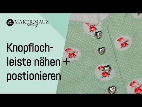 Knopflochleiste am Dirndl / Trachtenmieder nähen - Knopf annähen
