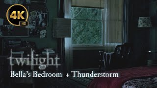 Download lagu Twilight: Bella Swan's Bedroom Ambience Thunderstorm Rain | Roslyn & New Moon Soundtrack #twilight mp3