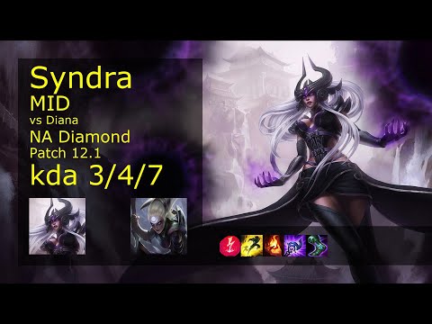 Rank 1 NA Syndra: Mid vs Diana