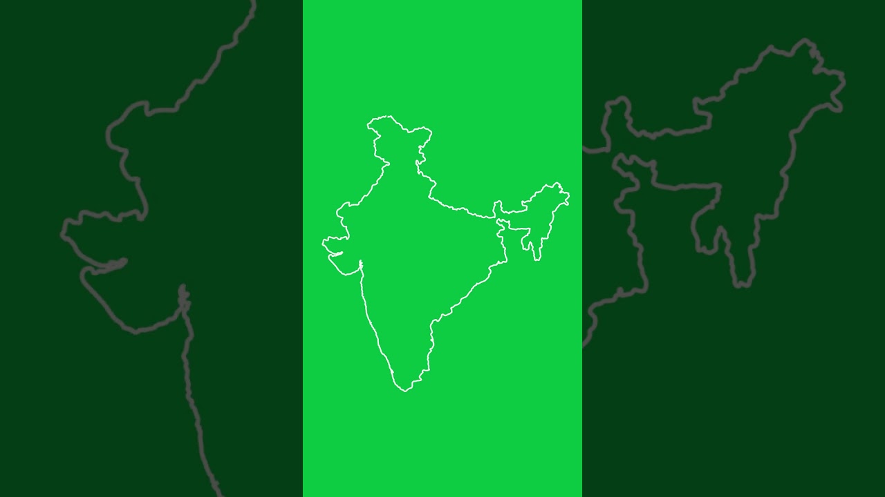 India Map | Green Screen | Animation | FREE #india #indiamap #animation