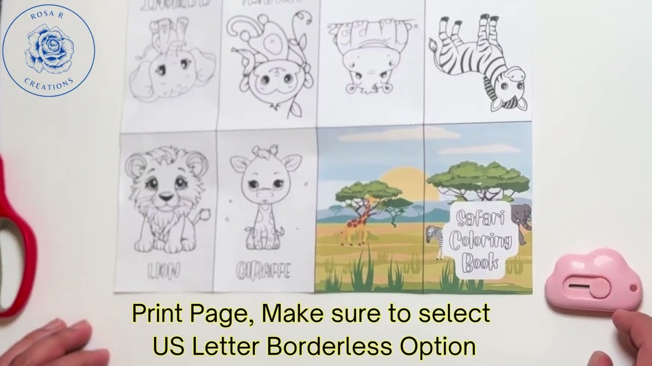 Mini Coloring Book Tutorial Video Rosa R Creations