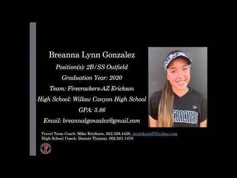 Breanna Gonzales Softball Skills Video - 2020 2B SS Outfield