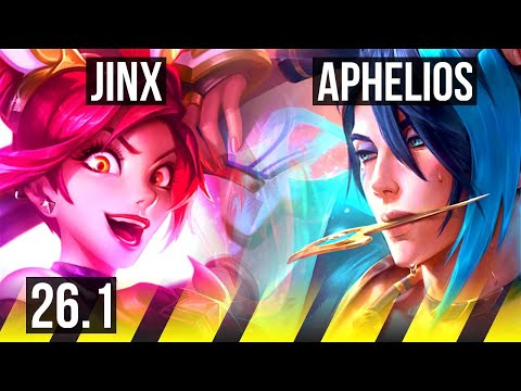 JINX & Thresh vs APHELIOS & Bard (ADC) | Good KDA: 12/1/5 | KR Master | 26.1