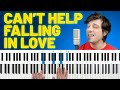 How To Play Can T Help Falling In Love By Elvis Piano Tutorial Chord Chart