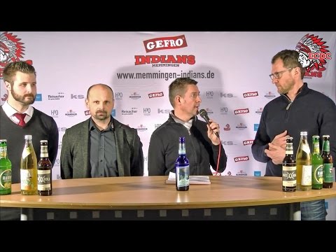 Spiel 4 BELPO 2016/17 Halbfinale - ECDC Memmingen - EHC Waldkraiburg - Pressekonferenz