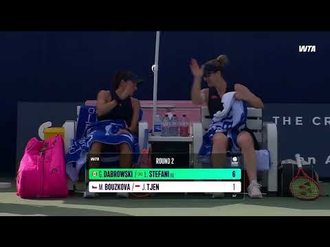 Highlights: Dubai R2 - Dabrowski/Stefani vs. Bouzkova/Tjen - 2026 Dubai Duty Free Tennis