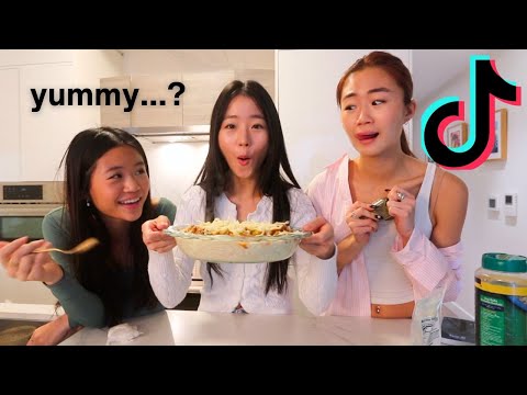 TikTok For You Page decides What We Eat For a Day! *VIRAL RECIPES*