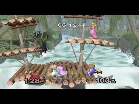 Super Smash Bros Melee - Dr. Mario vs Peach vs Ice Climbers vs Captain Falcon (Banned Stages)