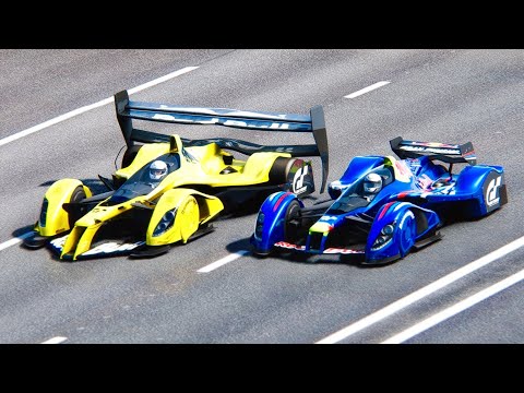 Red Bull X2030 GTR Concept vs Red Bull X2010 S1 at Drag Race 20 KM